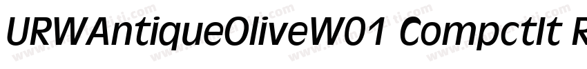 URWAntiqueOliveW01 CompctIt Regular字体转换